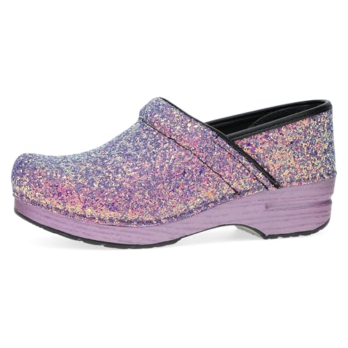 Dansko Professional Glitter Slip-On Clogs for Women - Rocker Sole and Arch Support for Comfort - Ideal for Long Standing Professionals - Food Service(생약명)Healthcare Professionals