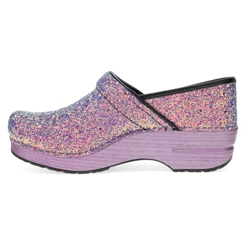 Dansko Professional Glitter Slip-On Clogs for Women - Rocker Sole and Arch Support for Comfort - Ideal for Long Standing Professionals - Food Service(생약명)Healthcare Professionals